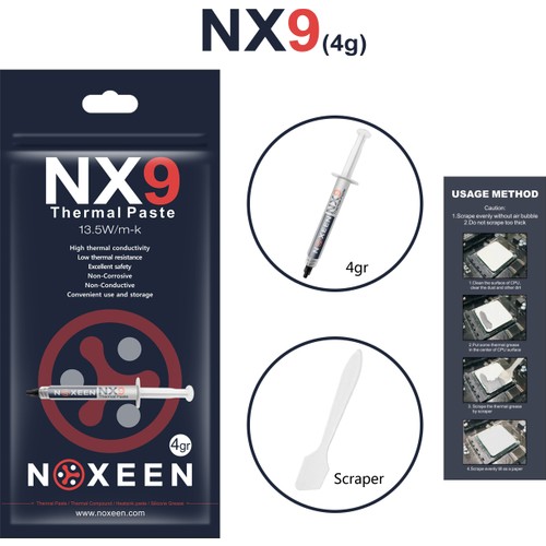 Noxeen NX9 Yüksek Performanslı Termal Macun 13.5W/M-K 4gr.